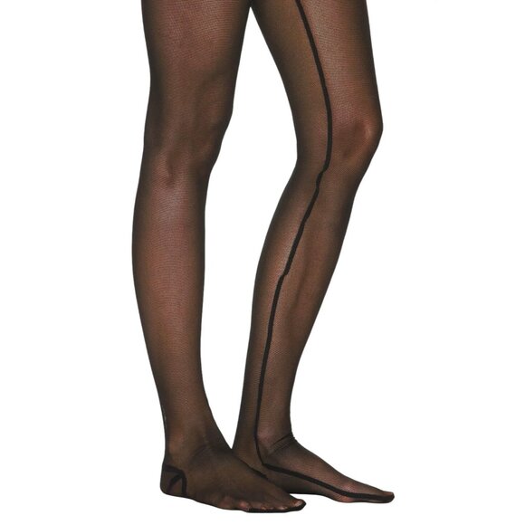 Norma Kamali x REVOLVE Legging With Mesh Bottom Footsie in Black XX-Small Womens - Picture 5 of 10